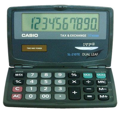 Casio SL-210TE - Zakrekenmachine - Zwart