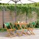 Prolenta Maison Exclusive - Ensemble de bistrot 3 pièces en tissu à motifs de feuilles et bois massif