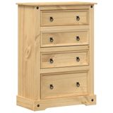 VidaXL Ladekast Corona 80x43x114 cm Massief Grenenhout
