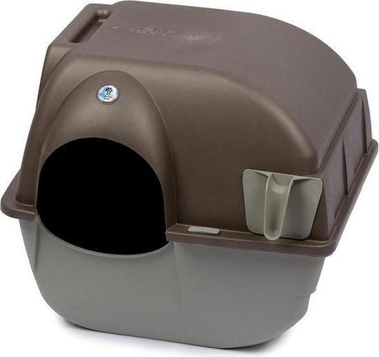 Omega Paw Zelfreinigende Kattenbak Regular - Taupe/Bruin - L43 x B51 x H42 cm Zelfreinigende kattenbak zuinig met grid en makkelijk te verschonen