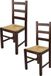 t m c s Tommychairs Rustica - Eetkamerstoelen - Set van 2 - Walnoot - Rotan