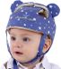 Casque de sécurité en coton pour bébé, avec un motif d'étoiles et bleu