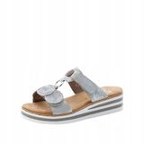 Merkloos Rieker Dames sandalen zilver, klittenband, maat 43, comfortabel