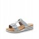 Merkloos Rieker Dames sandalen zilver, klittenband, maat 43, comfortabel