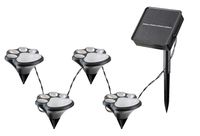 Rabalux 77001WIGRY Zwart Kunststof LED Tuinverlichting 4.55m Snoer IP44 Zonne-energie