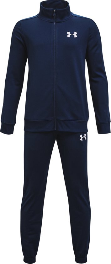 Under Armour UA Knit Track Suit Jongens Trainingspak - Blauw - Maat 122