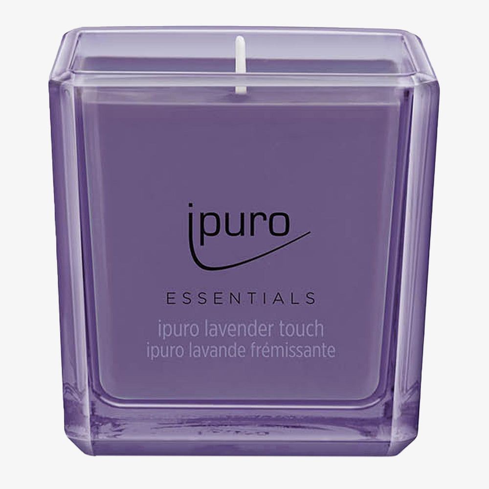 ipuro ESSENTIALS Lavender Touch Candle Square Lavender 65mm