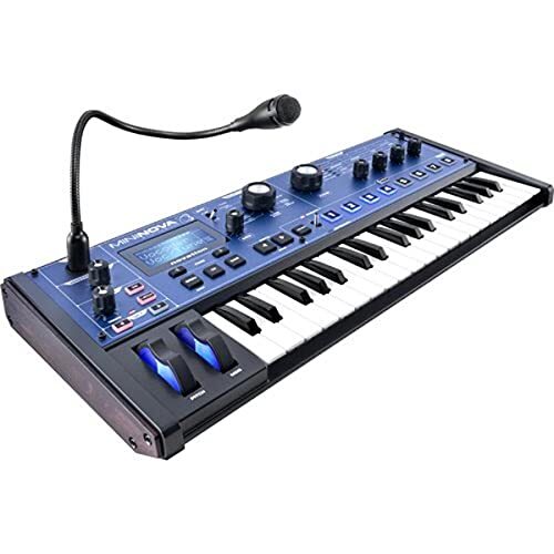 Novation MiniNova, compacte VA-synthesizer met 37 minitoetsen – robuuste, compacte, krachtige mini-synthesizer met stemmeffect/vocoder, 256 fabriekslengtes en vijf effecten per stem