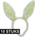 Decoris Konijnoren Diadeem wit groen - 10x