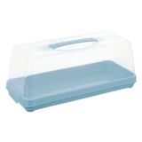 keeeper Alessio Taarttransportbox voor marmeren taarten en gebak in doos, met handvat, 36 x 15 x 15 cm, blauw (Nordic Blue)