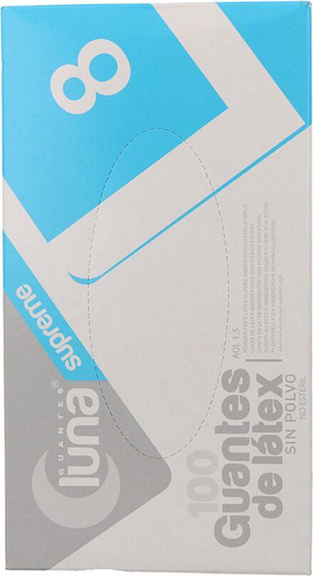 Wegwerphandschoenen Omare Maat L Wit Latex Stofvrij (100 uds)