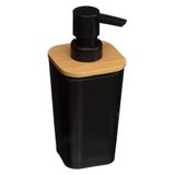 WELL HOME Natureo Zeepdispenser, zwart, 200 ml, modern design