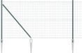vidaXL Euro-hek - met - grondpennen - 10 - x - 1 - m - PVC-Coated - Staal - Groen - Mesh