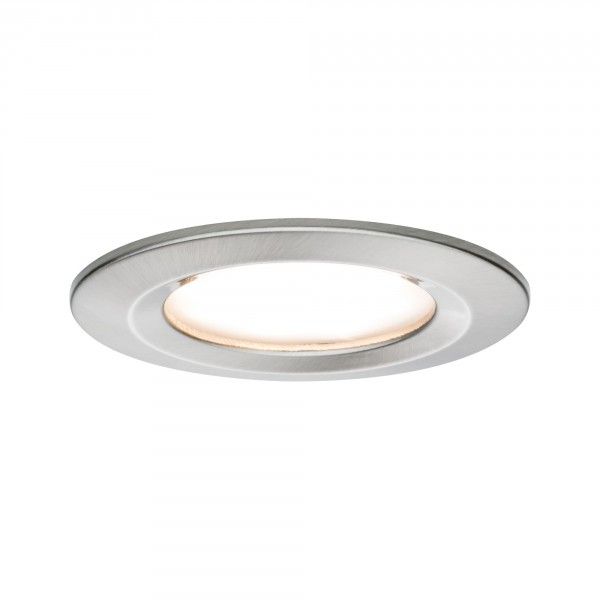 Paulmann LED Inbouwlamp Coin Nova - 6W - 2700K - Staal geborsteld