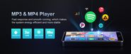 M303pro Lecteur MP3 - Android 9.0 - Bluetooth et Wi-Fi - écran tactile 10,2 cm - Radio FM - Haut-parleur - Noir
