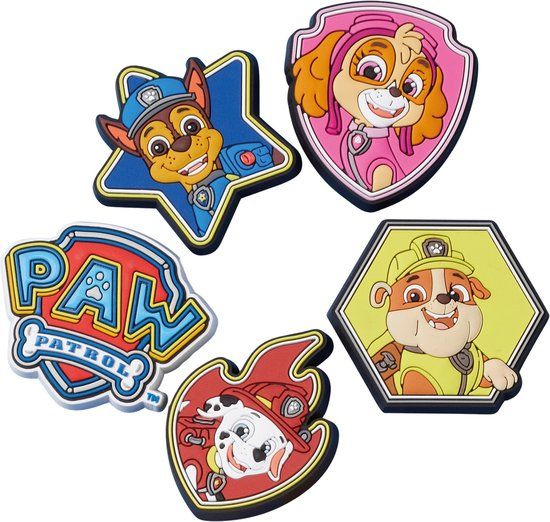 Crocs Paw Patrol Serie Jibbitz - 5 Pack - Zwart