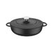 Tramontina Zwart geëmailleerde gietijzeren ondiepe braadpan | 28 cm (4,1 liter) | binnen en buiten gebruik