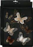 Othmar Decorations vlinders op clip - 18 stuks - tinten marron - 5-8 cm - kunststof - kerstversiering