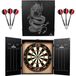 Fléchettes avec armoire - Centre de fléchettes complet - 2 jeux de fléchettes 16 grammes - Éclairage LED en option - Fléchettes pour la maison