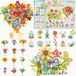 Adventskalender met botanische bloemenboeket voor vrouwen - Kerstkalender met 24 kunstbloemen