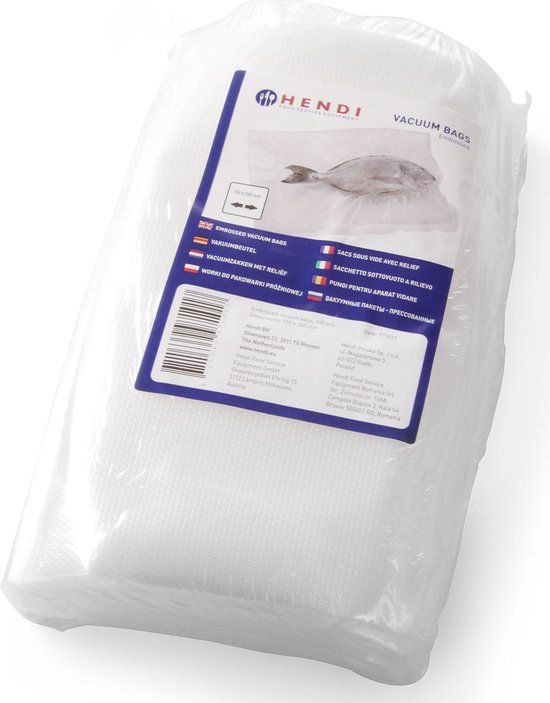 Hendi Vacuümverpakkingszakken met reliëf 150x250mm (100 stuks)
