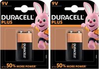 Duracell Set van 2x V9 Plus batterijen alkaline - LR61 - 9V