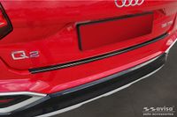 Zwart Audi Q2 Facelift 2020- Zwart RVS Achterbumperprotector