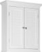 Teamson Home Glancy Badkamerkast - Houten Muurbevestiging Hoekkast Met 2 Deuren en Planken - Wit