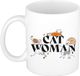 Bellatio Decorations Mok - Wit - Keramiek - Katten Thema