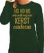 Bellatio Decorations Foute kersttrui/sweater voor dames - Hohoho kerst cadeau - groen - glitter goud XS