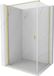 Mexen Mist-B cabine de douche battante 80 x 120, transparent, or brossé