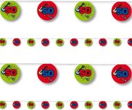Bellatio Decorations 50 jaar verjaardag slingers 2x stuks 350 cm