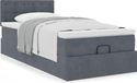 Maison Exclusive - Cadre de lit ottoman avec matelas, gris foncé, 90x200 cm, velours