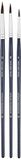 Lefranc & Bourgeois 300245 Pinsel für Aquarellfarben, Aquarellpinsel Petit Gris aus Fehhaar - 3 Pinsel Set Nr 4, Nr. 8 & Nr.12 - kurzer Stiel