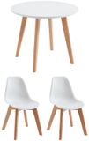Vente-unique Set van kindertafel LOULOUNE + 2 stoelen LILINOU - Wit