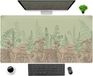 Leuke Groene Bladeren Muismat Bureaumat - XXL Grote Verlengde Gaming Pad 80 x 40 cm - Beige Bospaddestoel Ontwerp - Cool Toetsenbord Bureaumat Voor Computer Laptop Vrouwen Bureau Gamers