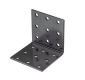 Alberts 823023 DURAVIS® geperforeerde hoekbeugel, zwartdiamant duplex gecoat, afmetingen 60 x 60 x 60 mm, 50er Set