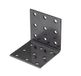 Alberts 823023 DURAVIS® geperforeerde hoekbeugel, zwartdiamant duplex gecoat, afmetingen 60 x 60 x 60 mm, 50er Set