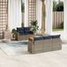 Maison Exclusive - Ensemble de meubles de jardin 6 pièces avec canapé et coussins, gris, en polyrotin