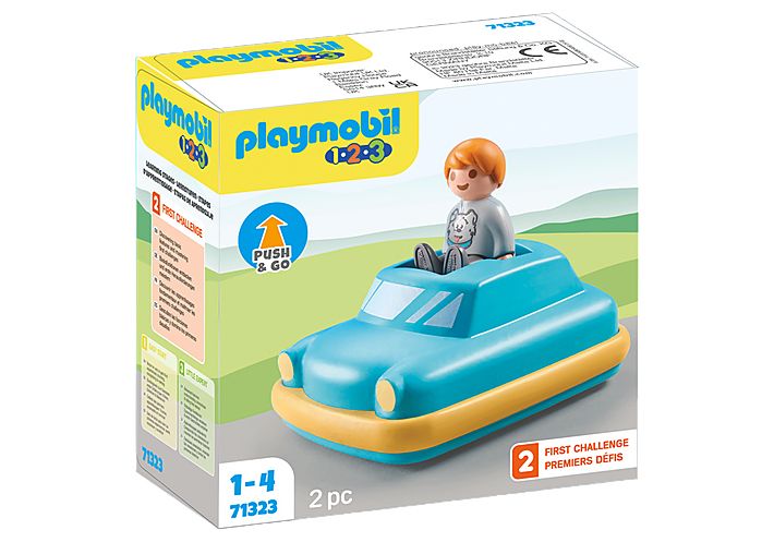 Playmobil 1.2.3 71323 Kinderauto - Actie/Avontuur Speelgoedset - 1-4 jaar