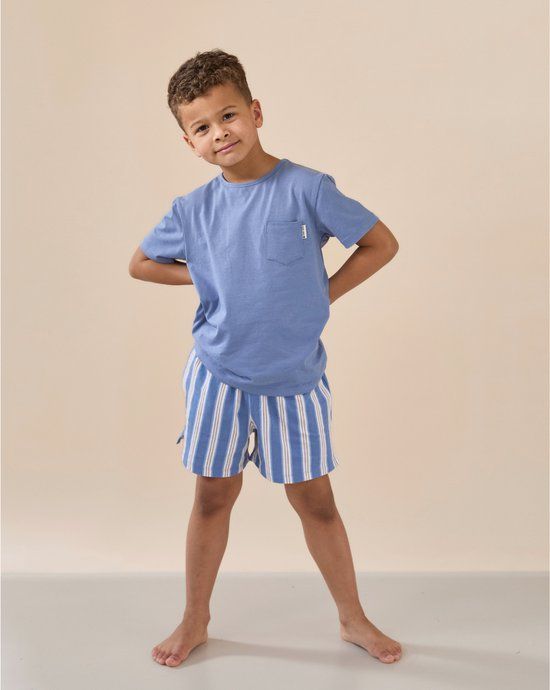 Little Label JAMES jongenspyjama grijsblauw streep 146/152