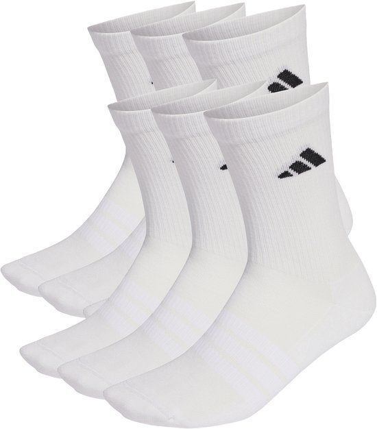 Adidas Performance Gevoerde Sokken 6 Paar - Unisex - Wit