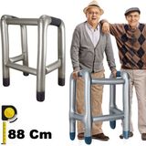 Henbrandt Grappig Opblaasbaar Looprek - Feestartikel voor Abraham / Sara Feest of Opa / Oma thema - Grijs