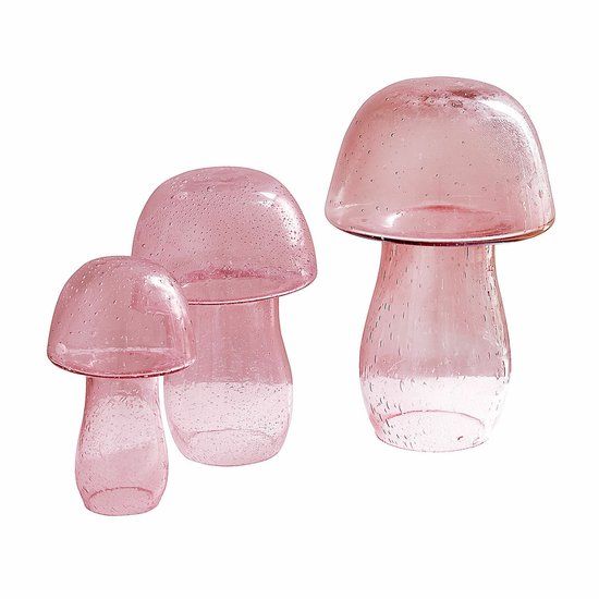 LOBERON Sierpaddenstoel set van 3 Verlière roze