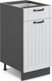 Vicco Keukenonderkast Fame-Line 40 cm WB Marmer Wit Landhuis