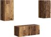 vidaXL Ensemble de meubles TV, 6 pièces, bois antique, bois technique, meubles de salon modernes, meuble TV rectangulaire, centre de divertissement mural, table console multimédia, unité modulaire