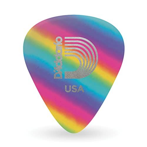 Planet Waves 1CRB2-10 Picks Classic Celluloid Picks Rainbow 10 Picks Standard Shape in Light