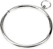 Kiotos Steel Bol Cathedral Ronde Collar met Kristal en zonder slot - medium - Zilver - M