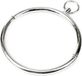 Kiotos Steel Bol Cathedral Ronde Collar met Kristal en zonder slot - medium - Zilver - M
