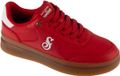 Skechers Duraleather Lace Up Snoop Cupsole Sneaker, Mannen, Rood, Sneakers, maat: 42,5